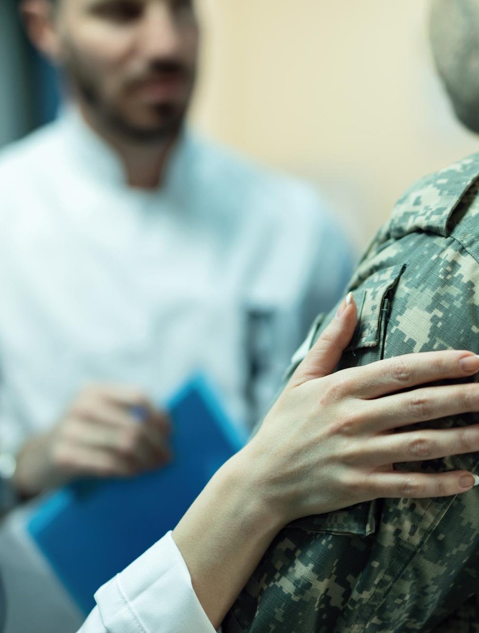 Doctor and nurse with soldier
