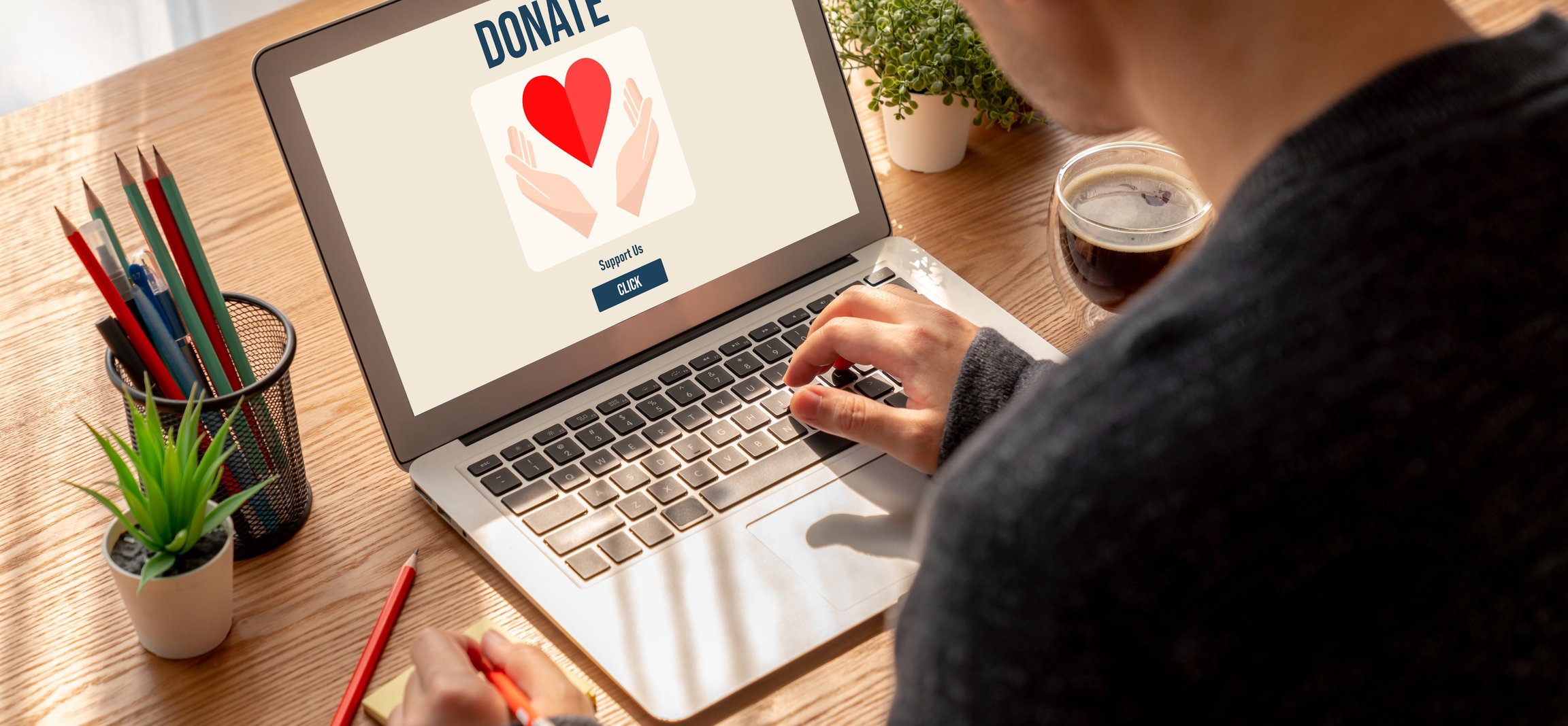 Donating on computer