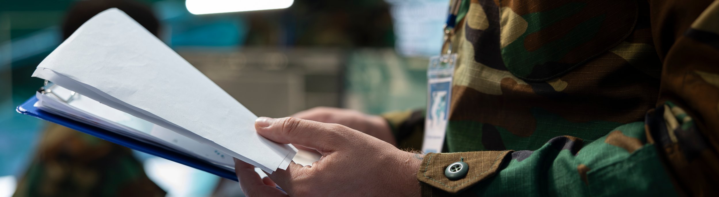 soldier with note
